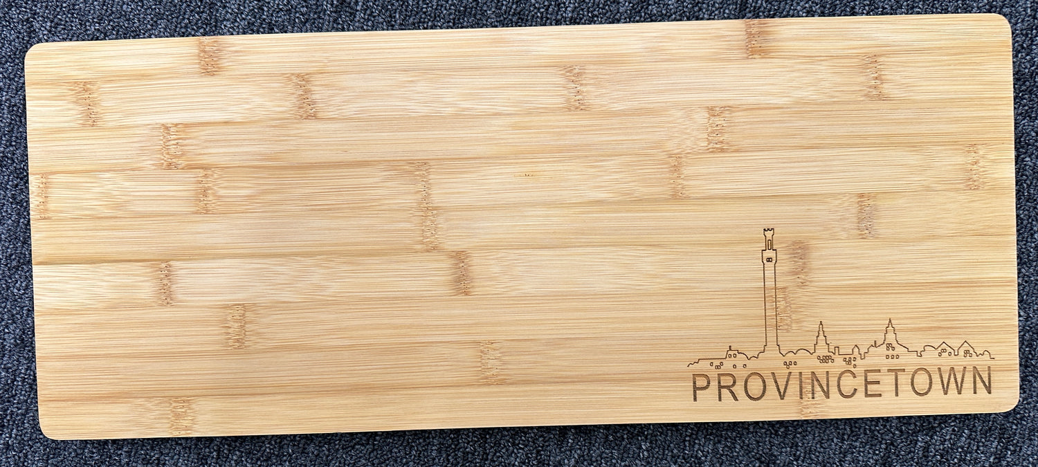 Provincetown Skyline Bamboo Charcuterie & Maple Cutting Boards