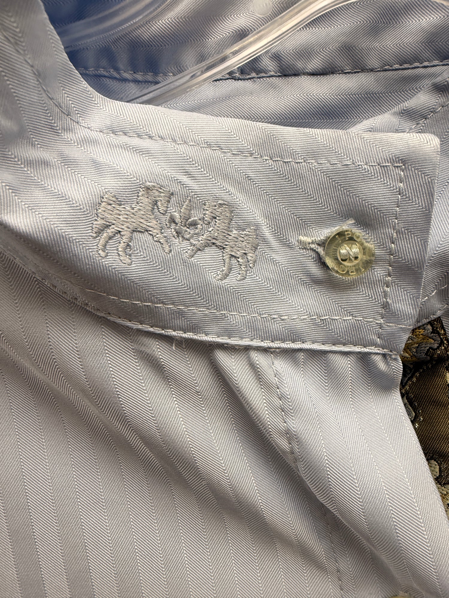 M Women's Equine Couture blue show shirt Bronze Accents