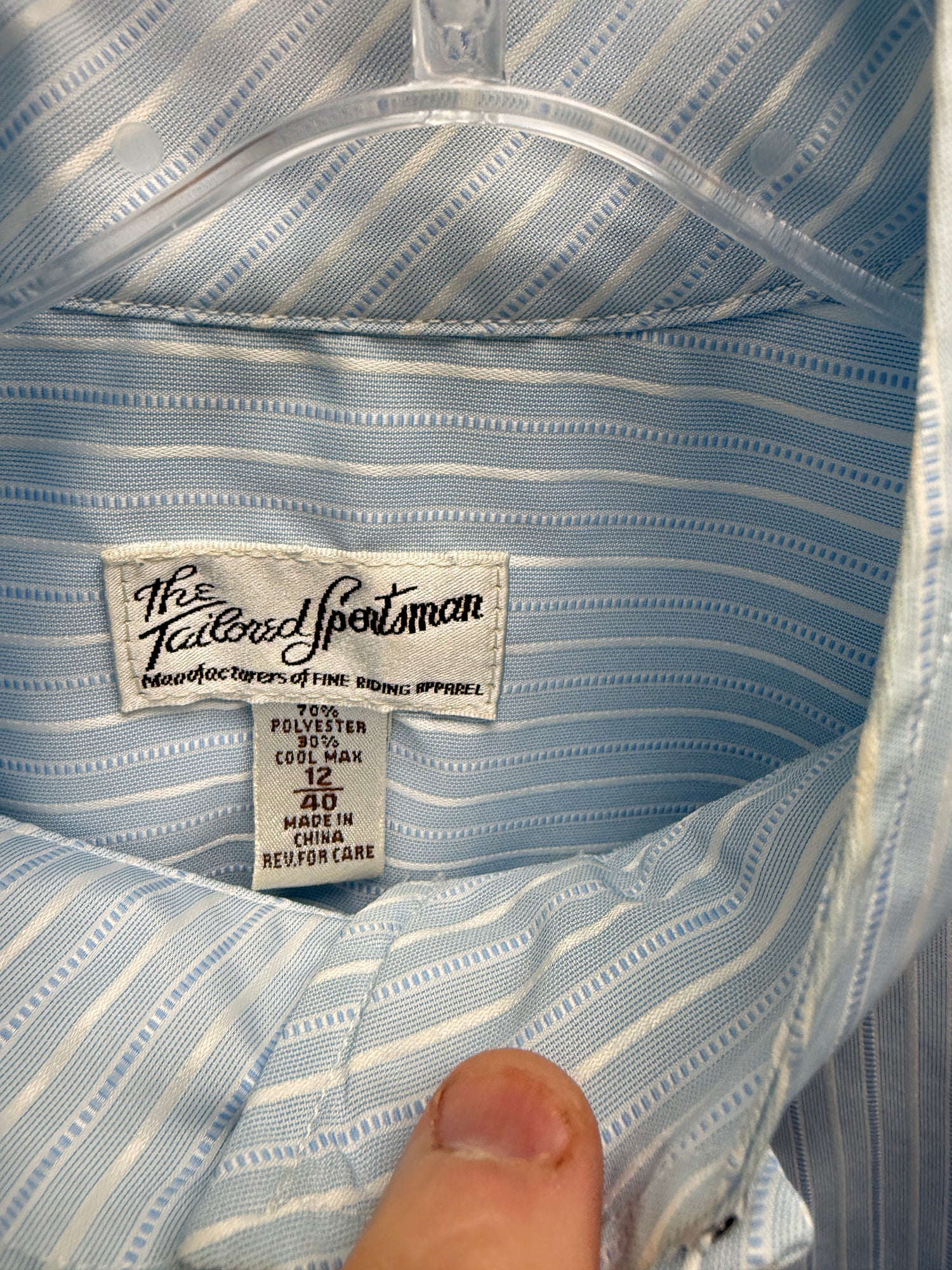 12/40 Women's show shirt Tailored sportsman blue white stripe