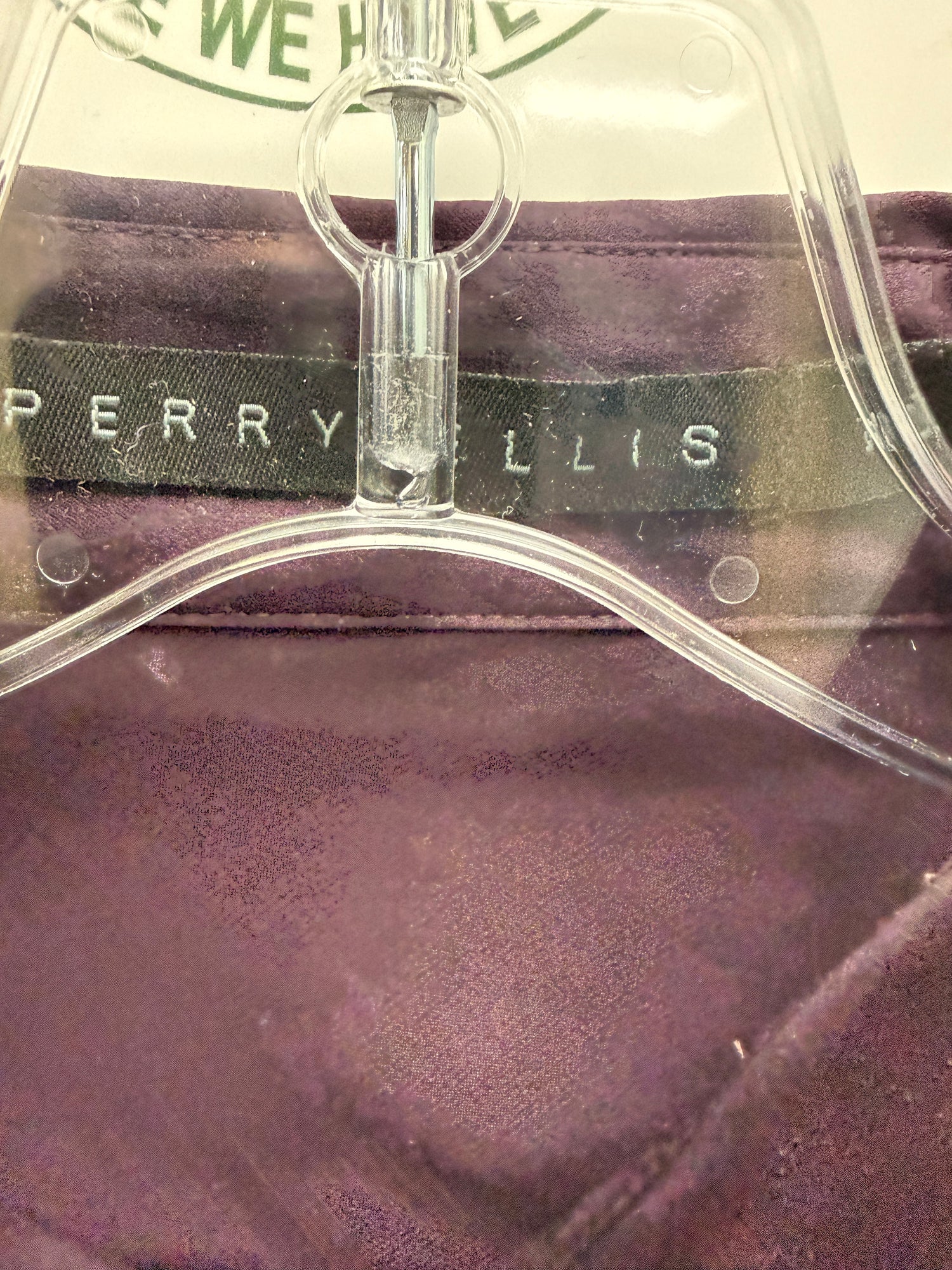 10 Women's Perry Ellis Purple w bling show shirt