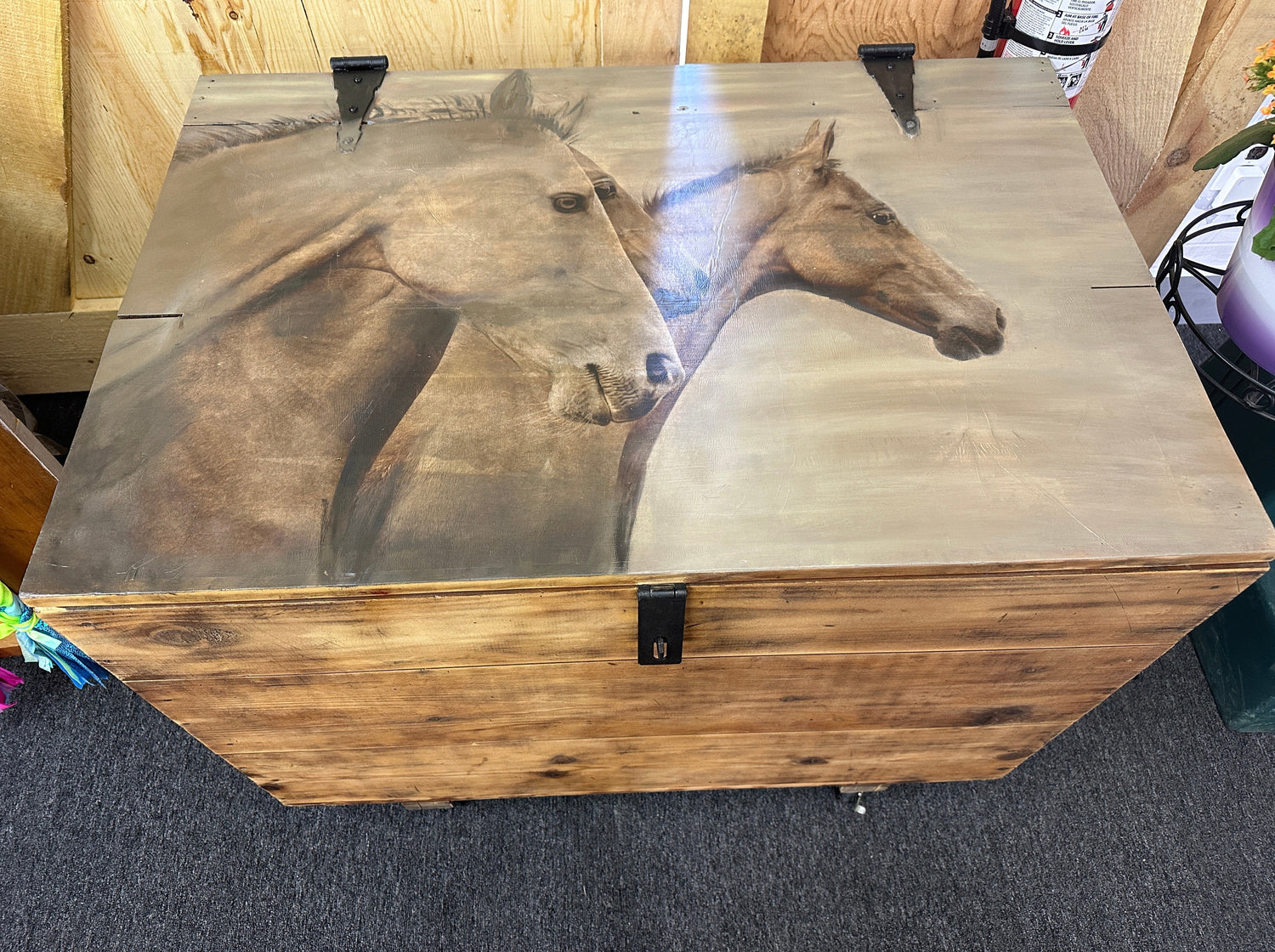 Tack Trunk by Lisa Brouillard / Painted