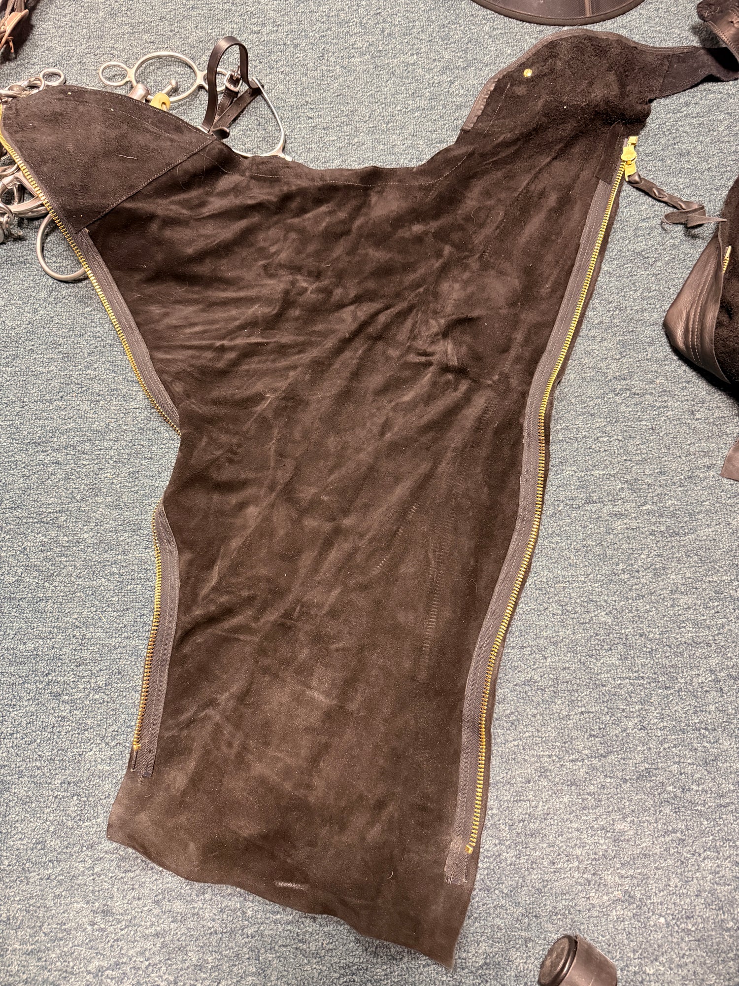 Black suede Lined Chaps Leather XXL supper soft