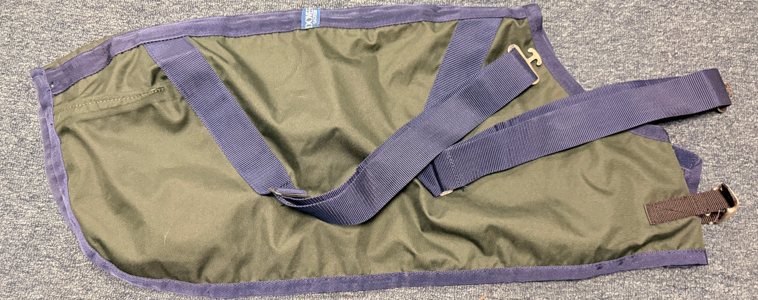 XL Dover Green and Blue Dog Turn out Sheet