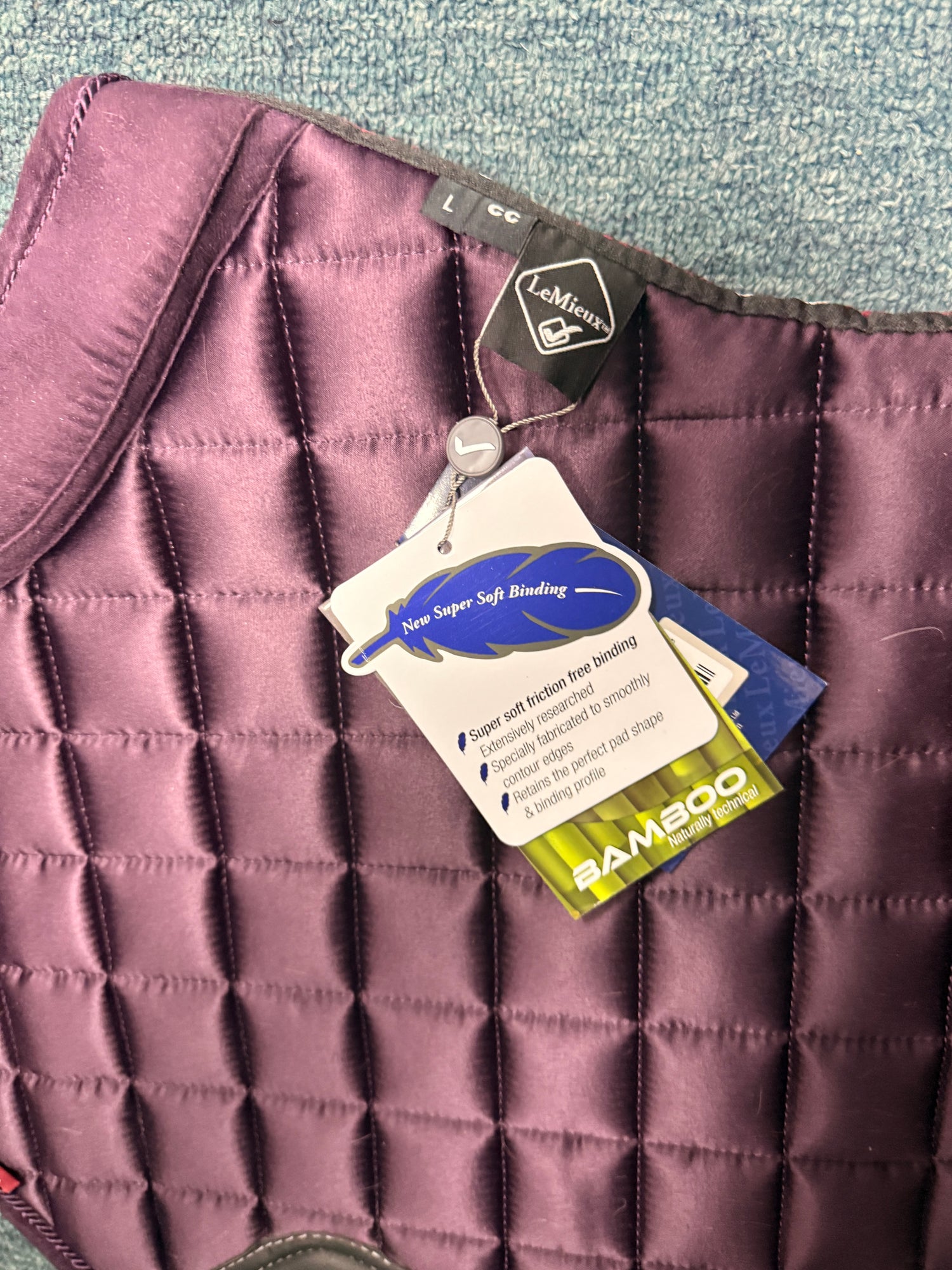 LeMieux Loire Satine Memory CC Square Fig Saddle pad