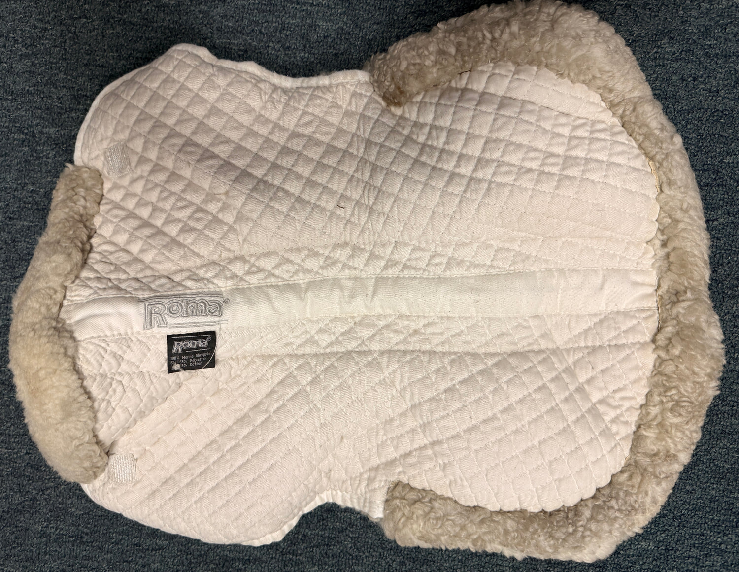 18" spine Roma sheepskin half pad