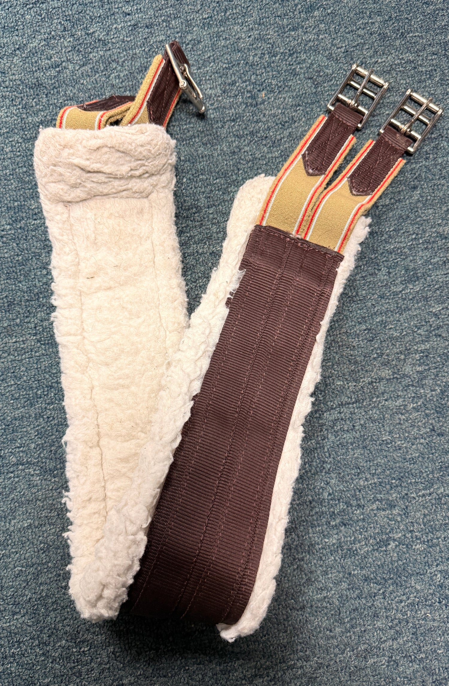 46" Fleece English Girth Elastic ends