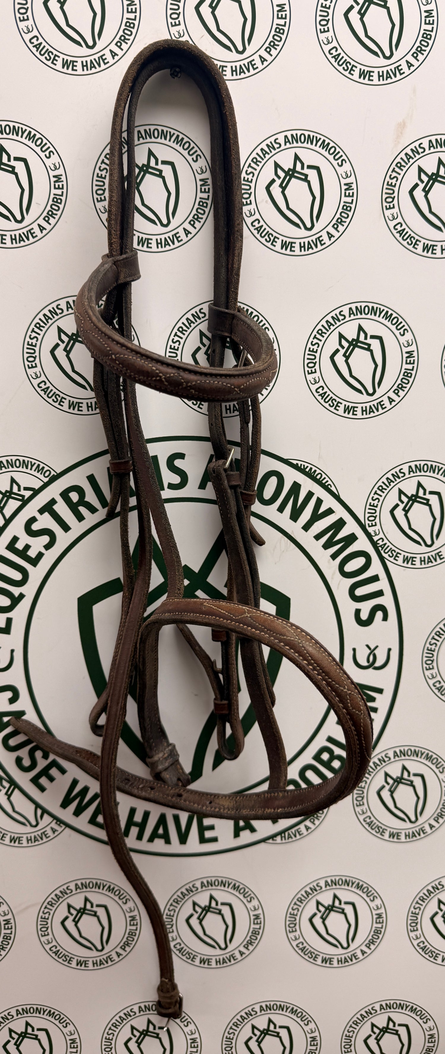 Leather Bridle Headstall with noseband