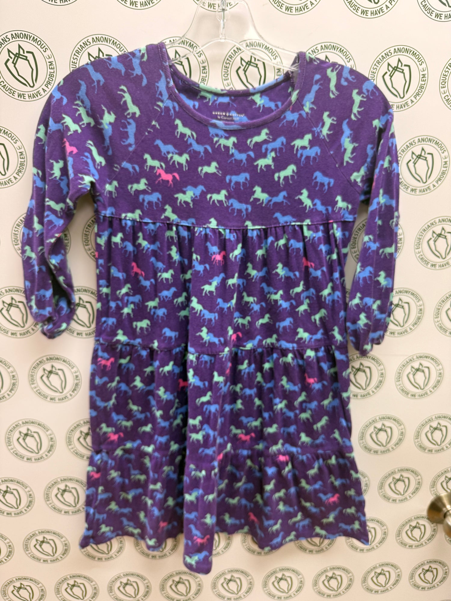 8 Youth Child Purple Horse Dress