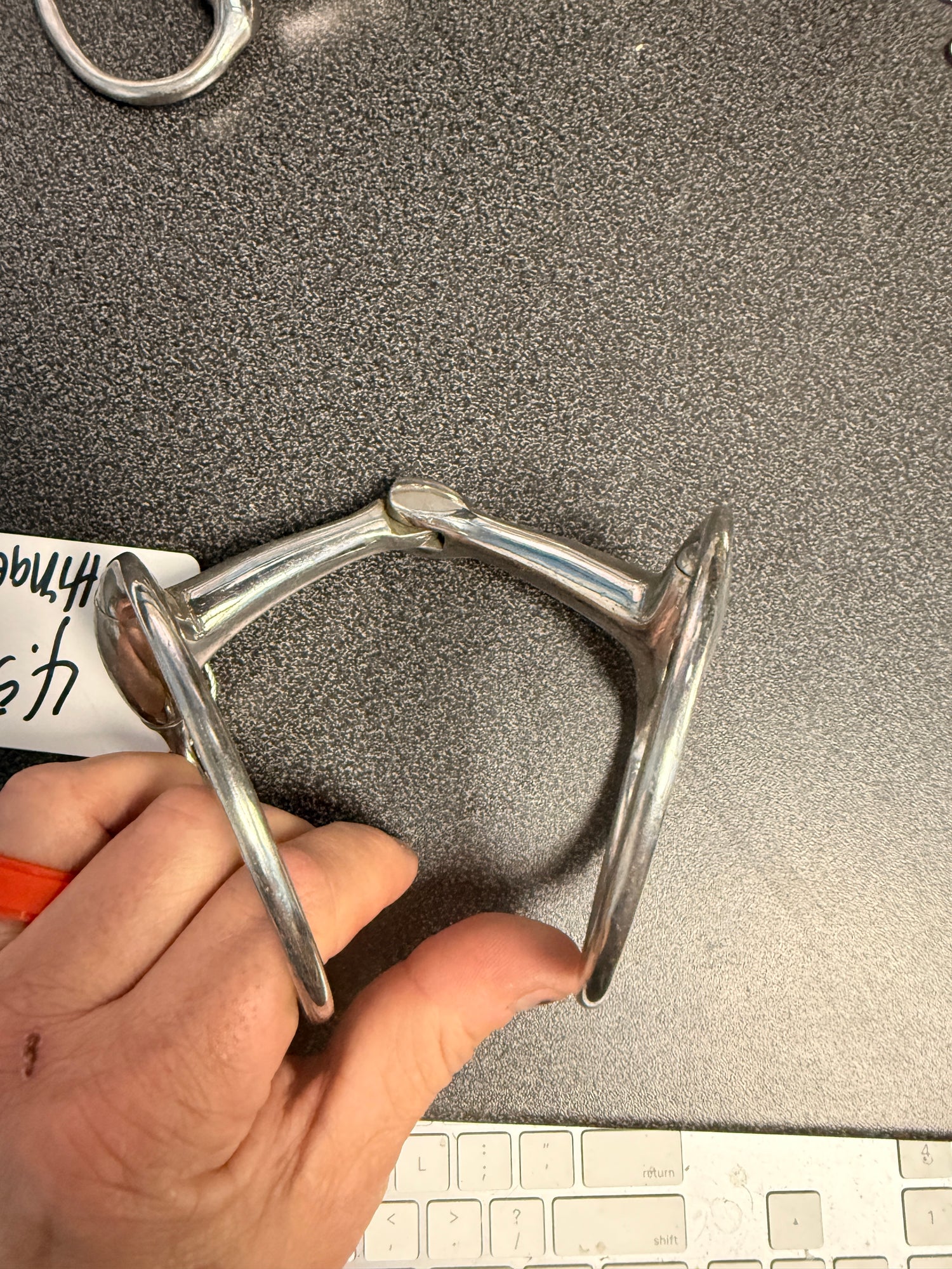 4.50" eggbutt HINGED snaffle