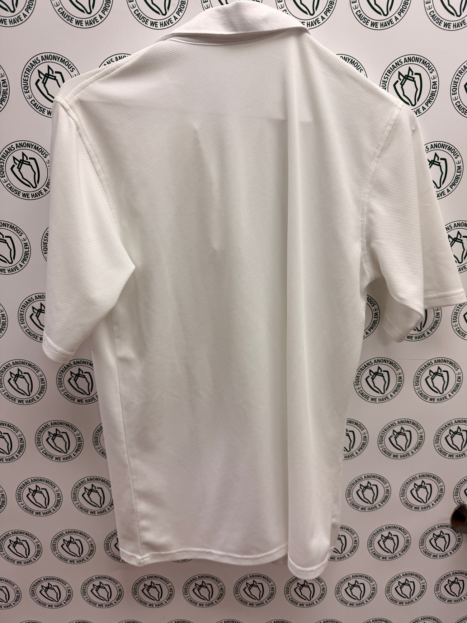 L Men's White Show Shirt Short Sleeve