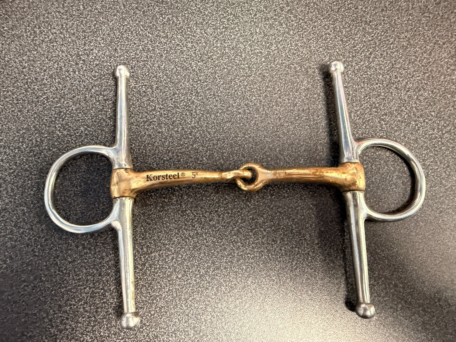 5." Korsteel Stainless steel copper mouth full cheek snaffle