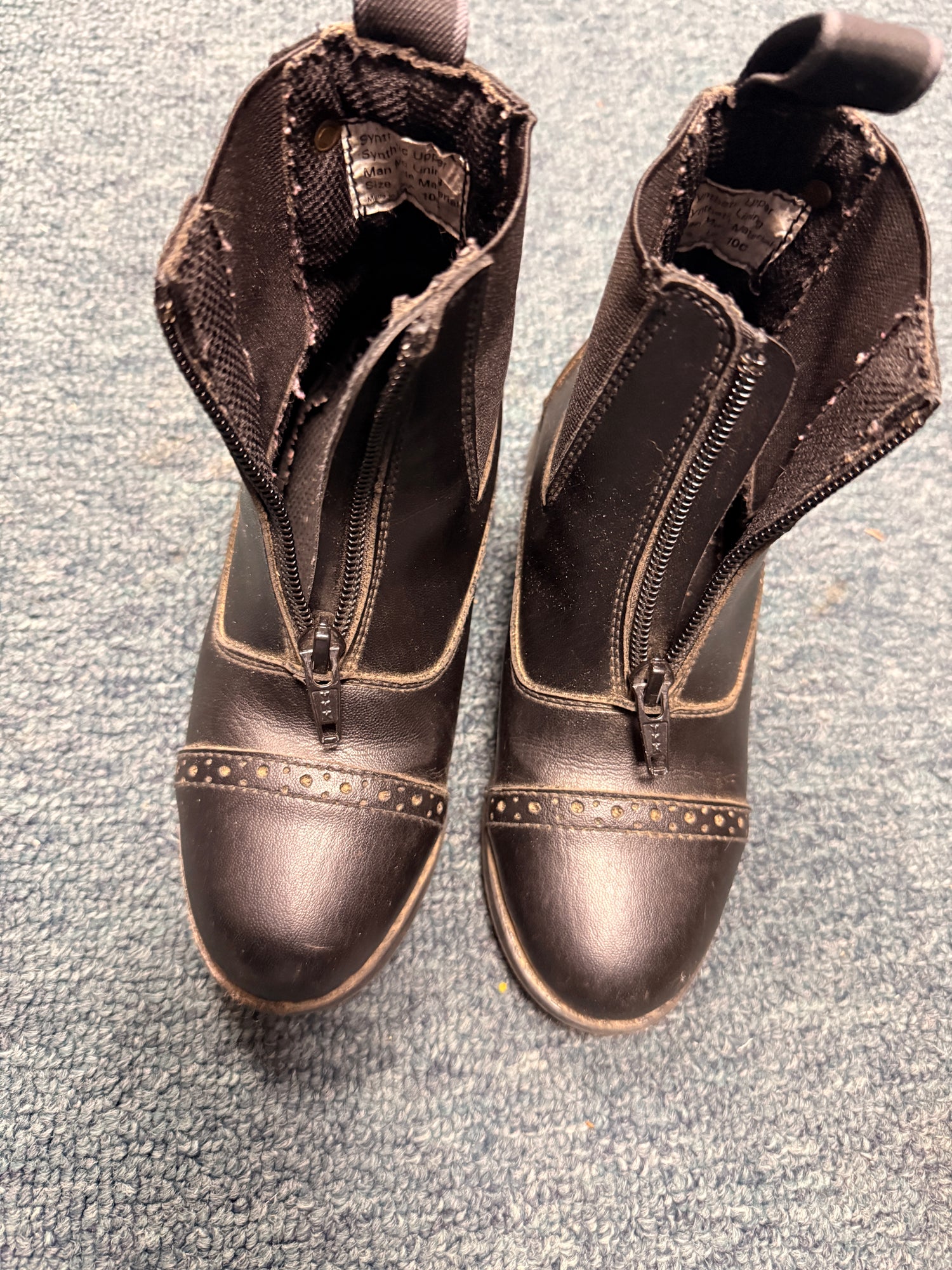 10 child Black Paddock Boots by ES