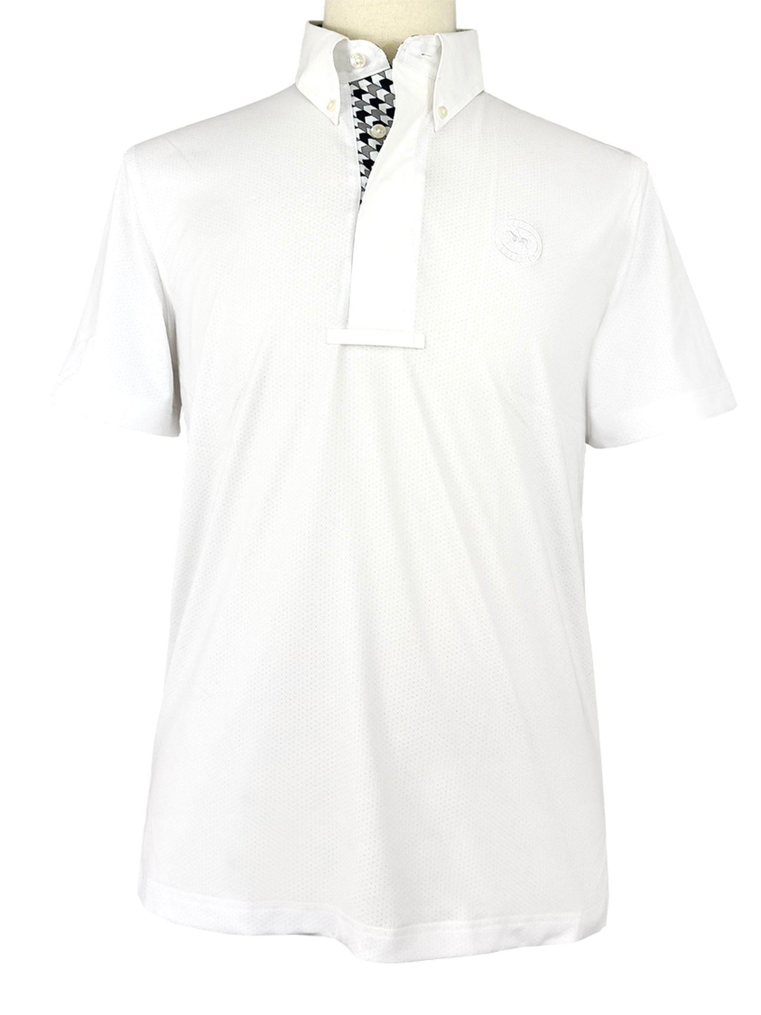 Men's Geometric Talent Yarn Short Sleeve Show Shirt