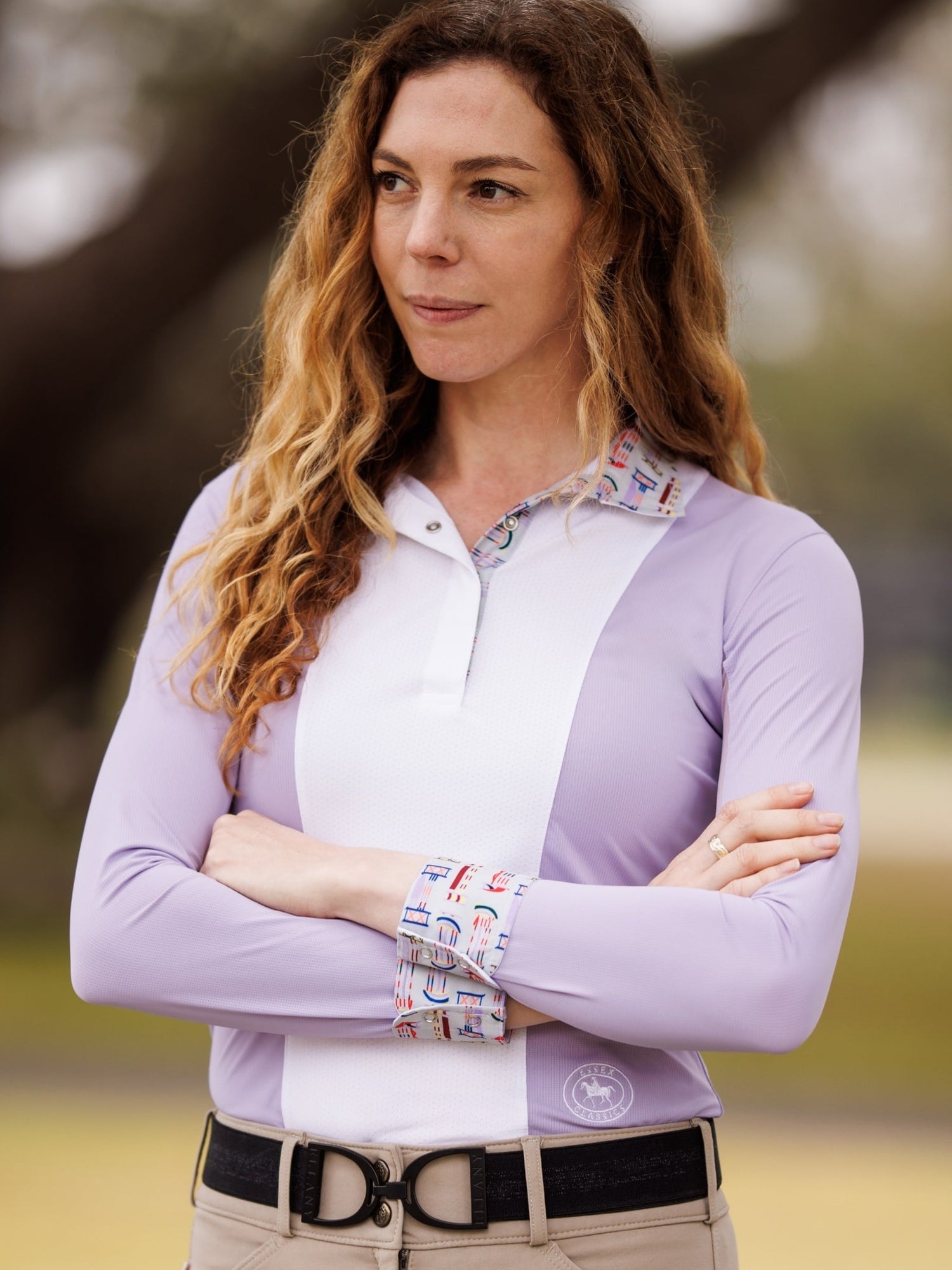 Ladies "Luna II" Lavender with Jumper Classic Long Sleeve Performance Show Shirt