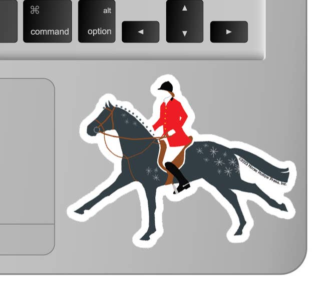 Horse Sticker Waterproof 3" | Fox Hunter | Cello Sleeved