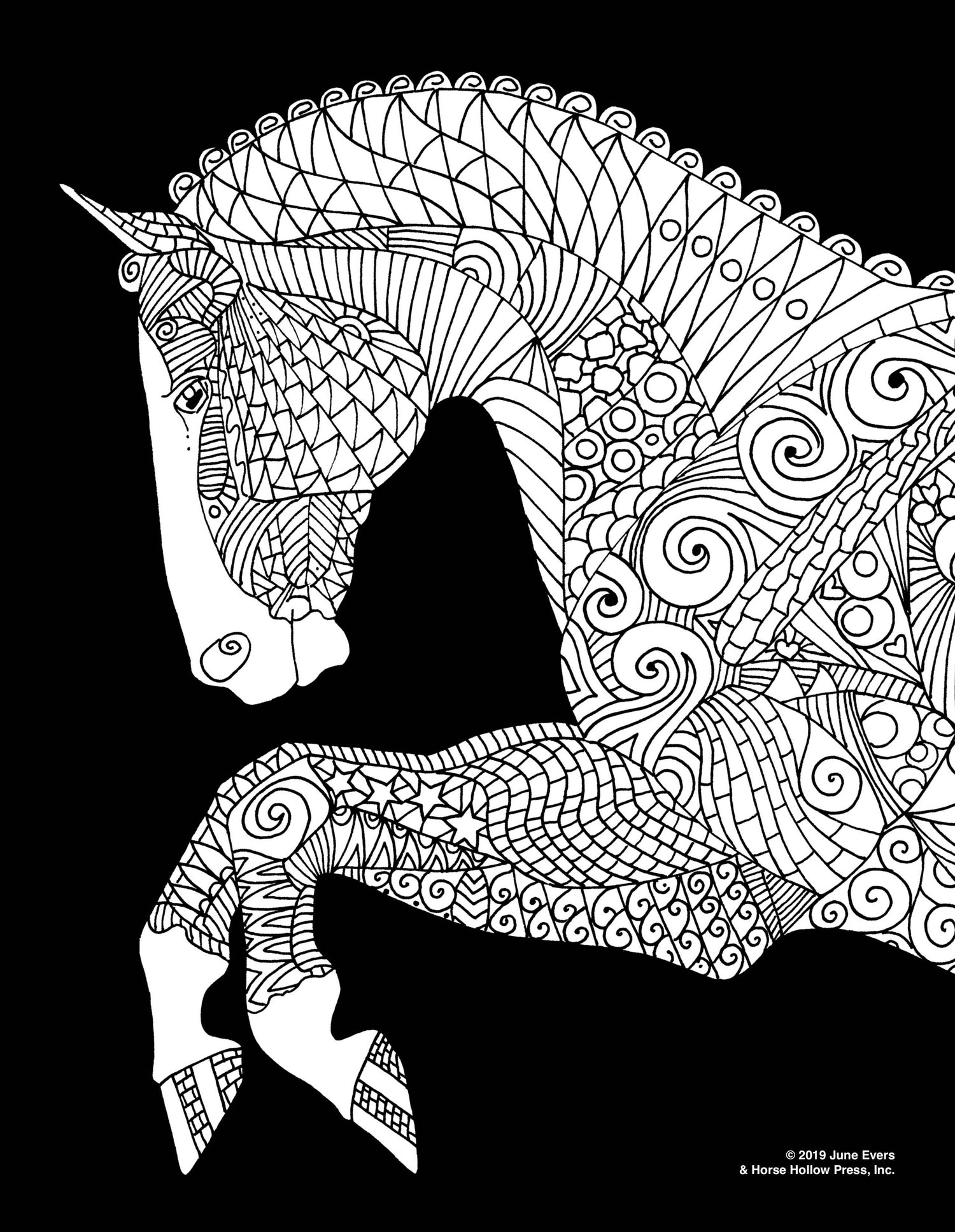 Art Coloring Kit / Horse Drawings