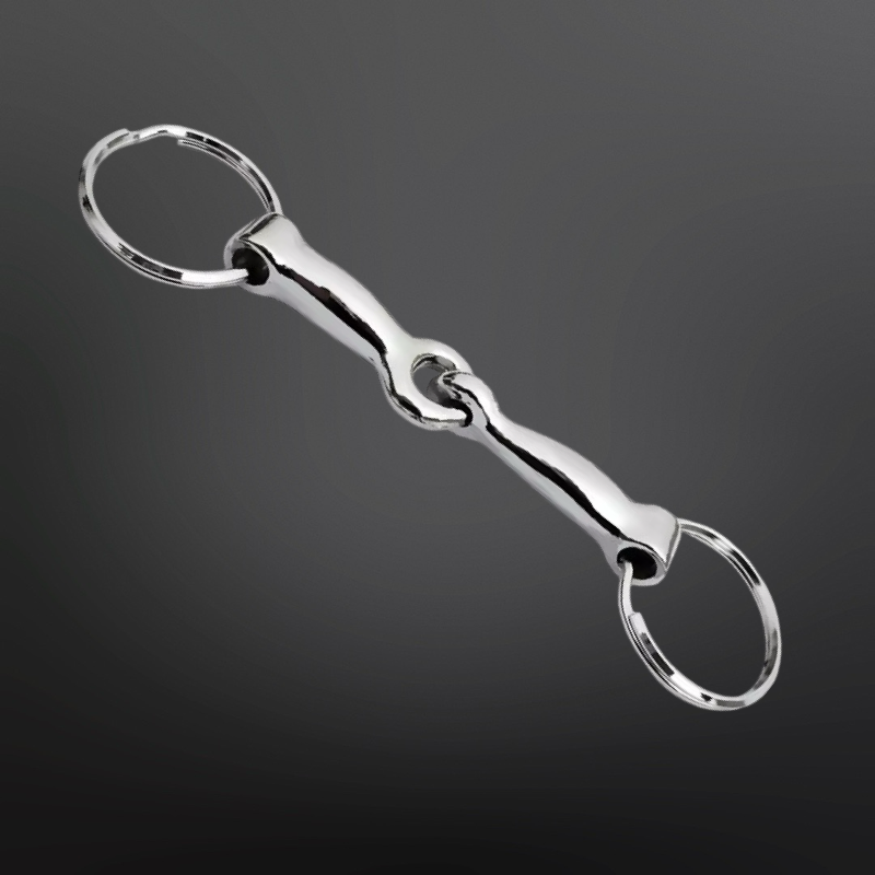 Western Equestrian Dee Ring Snaffle Bit Keychain