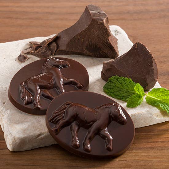 Dark Chocolate Peppermint Ponies 8 pc Gable Box