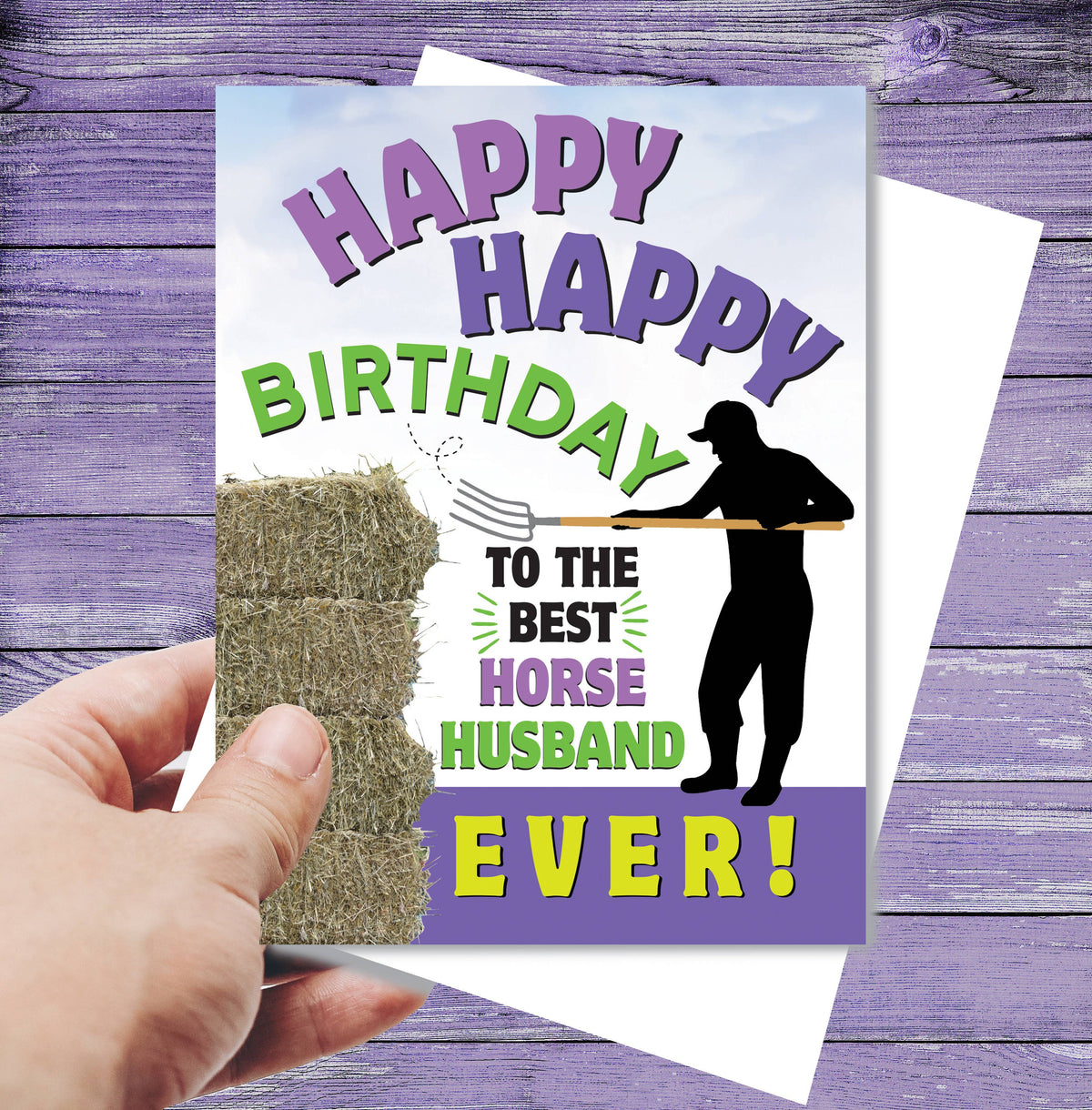 Horse Birthday Card | Horse Husband | Affordable | Sleeved