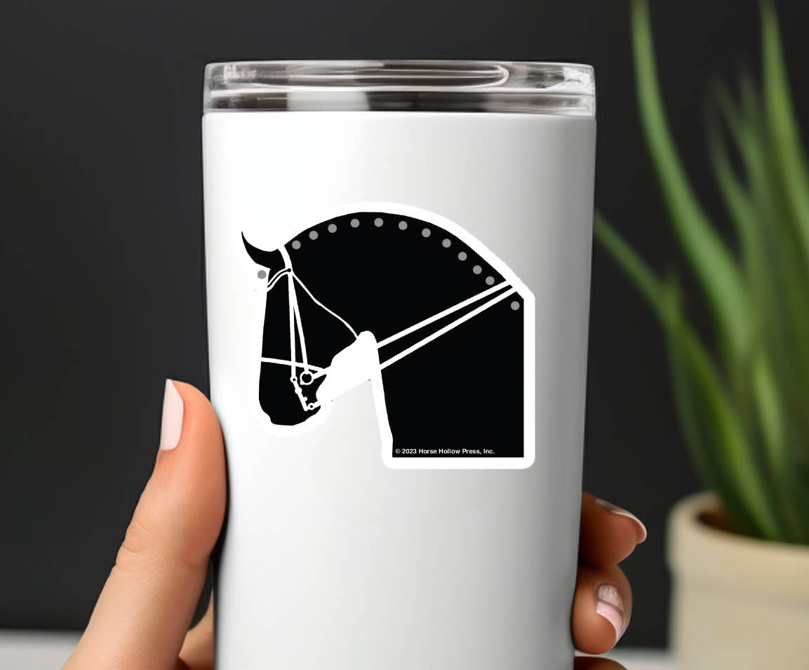 Horse Sticker Waterproof 3" | Dressage | Cello Sleeved