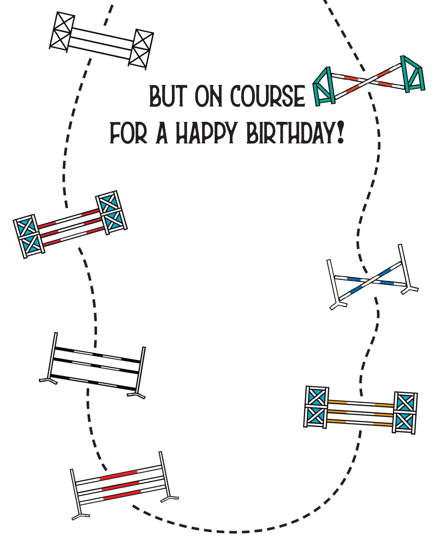 Horse Birthday Card | Off Course | Affordable | Sleeved