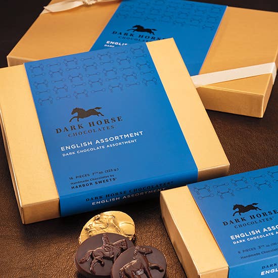 Dark Horse Chocolates English Asst. in Dark Chocolate 8 pcs
