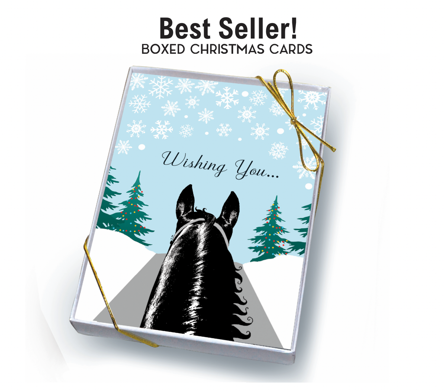 Horse Boxed Christmas Cards | Horse Trail Rider | 8 Holiday