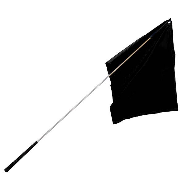 Training Stock Whip 60" with Black Flag on end