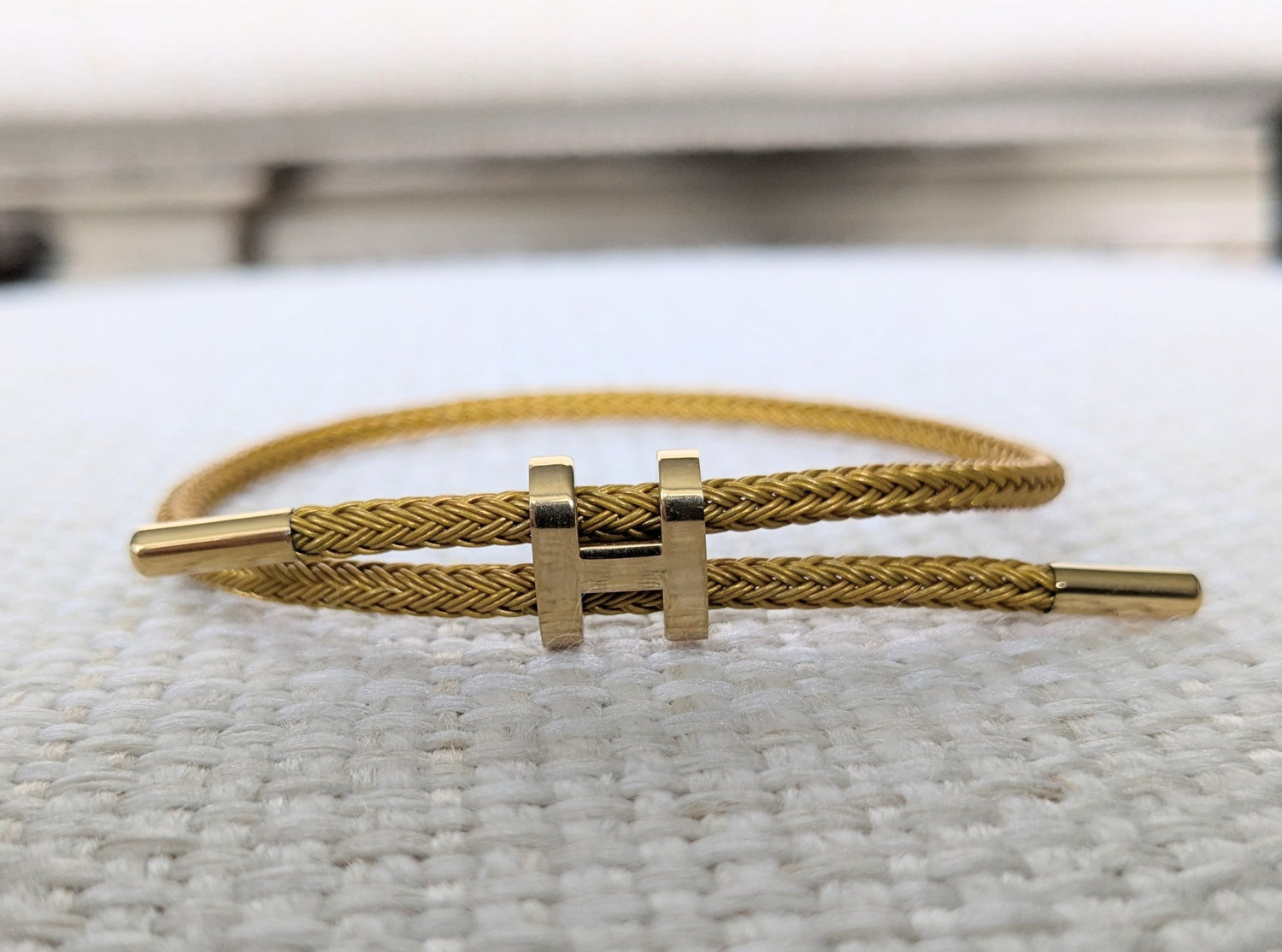 Gold H Bracelet