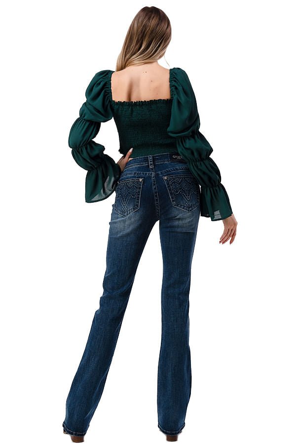 Aztec Mid Grace in LA Women's Western 3D Aztec Mid Rise Bootcut Jeans – Jeffrey's ...