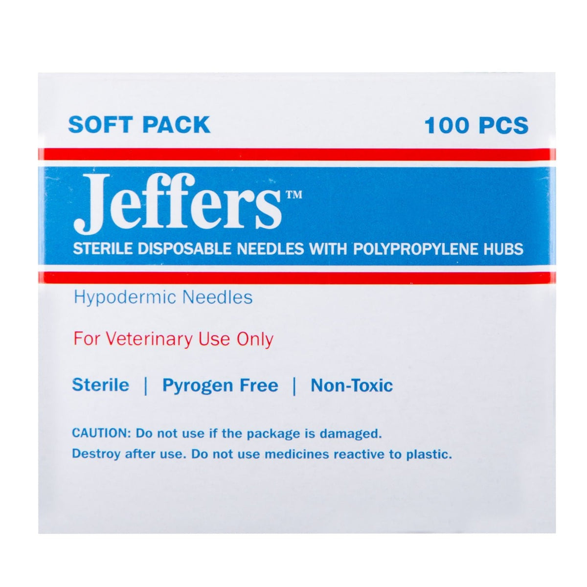 Jeffers Poly Hub Hypodermic Needles for Veterinary Use, Box of 100 ...
