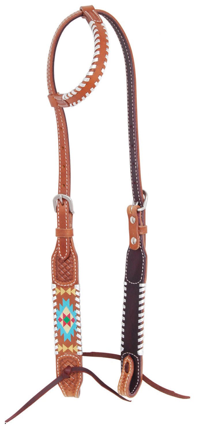 Rafter T Painted Aztec One Ear Headstall – Jeffrey's Horse and Hounds, LLC