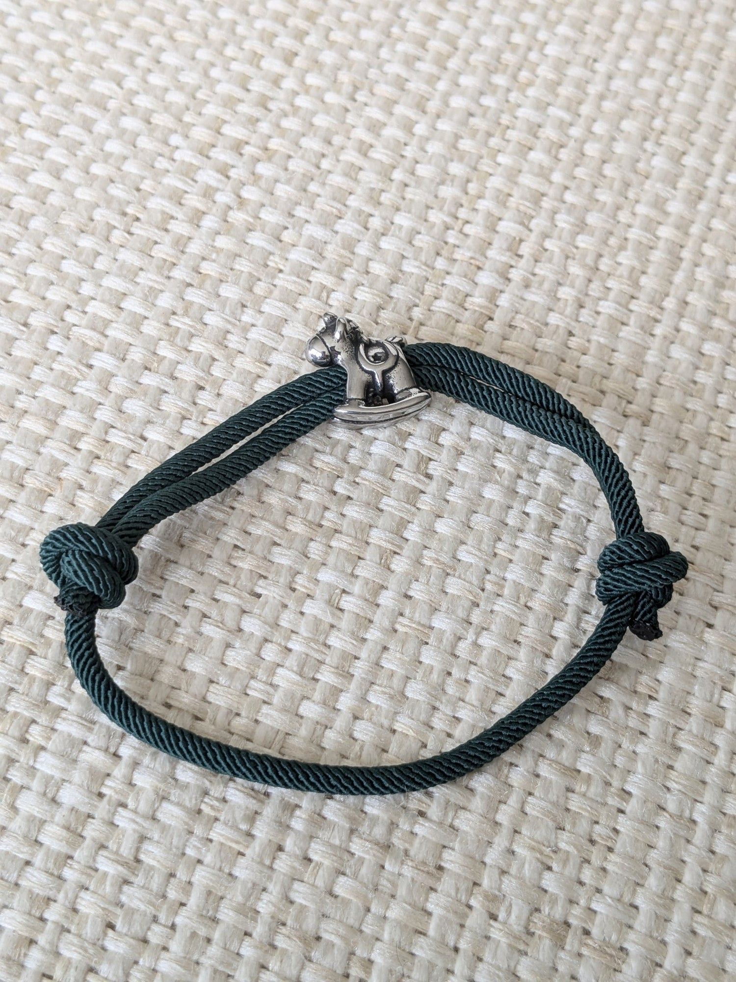 Hunter Green Pony Charm Bracelet
