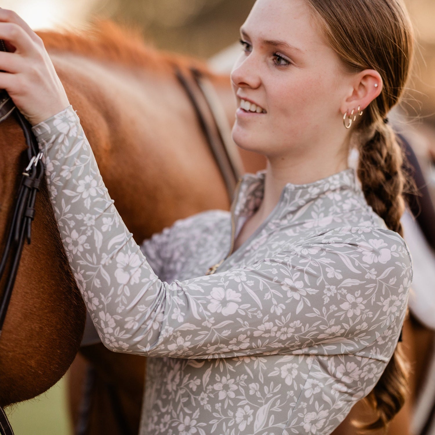 Sage Floral Sun Shirt