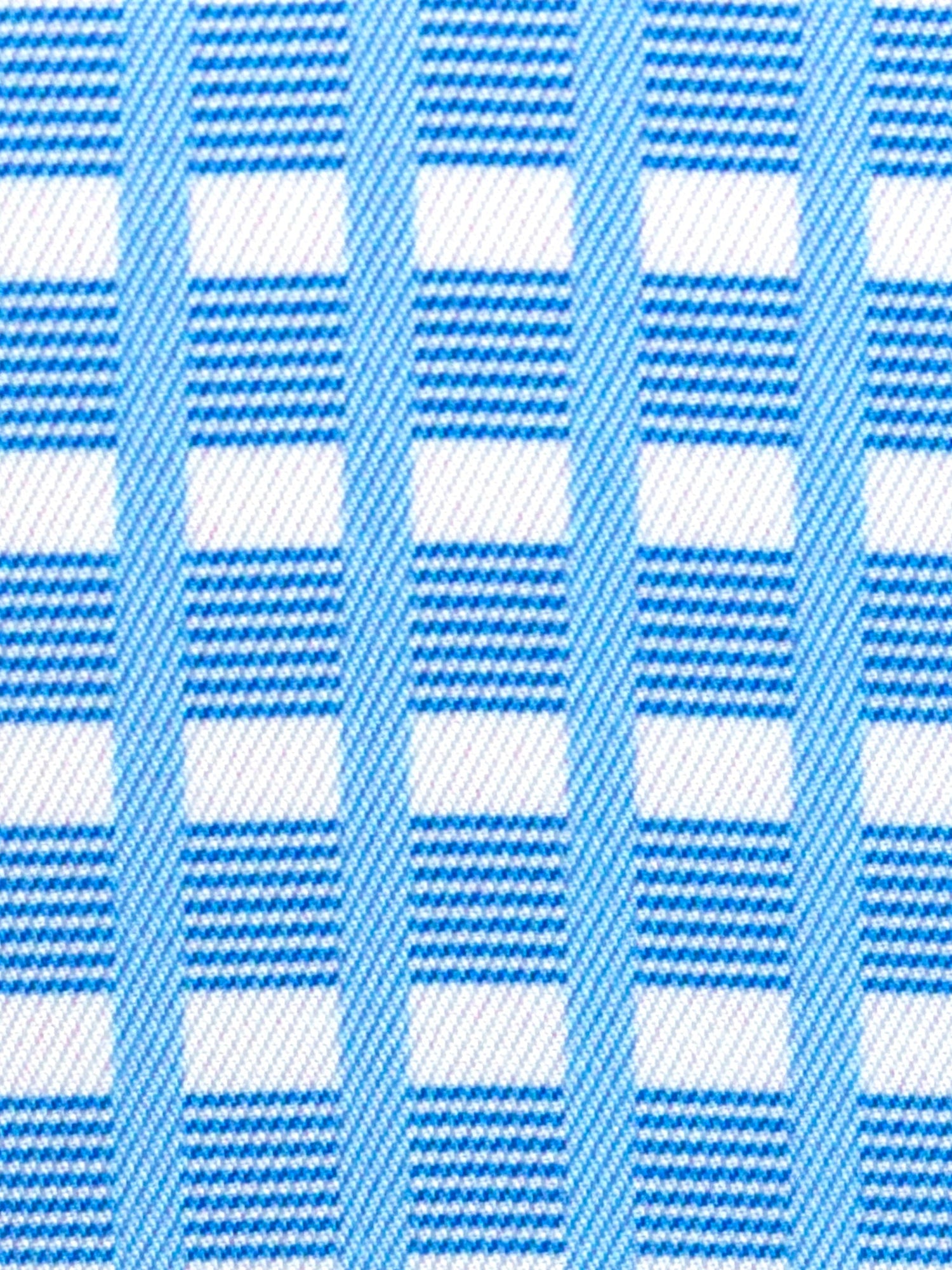 Ladies "Luna II" Light Blue Long Sleeve Performance Show Shirt with Blue Check Trim