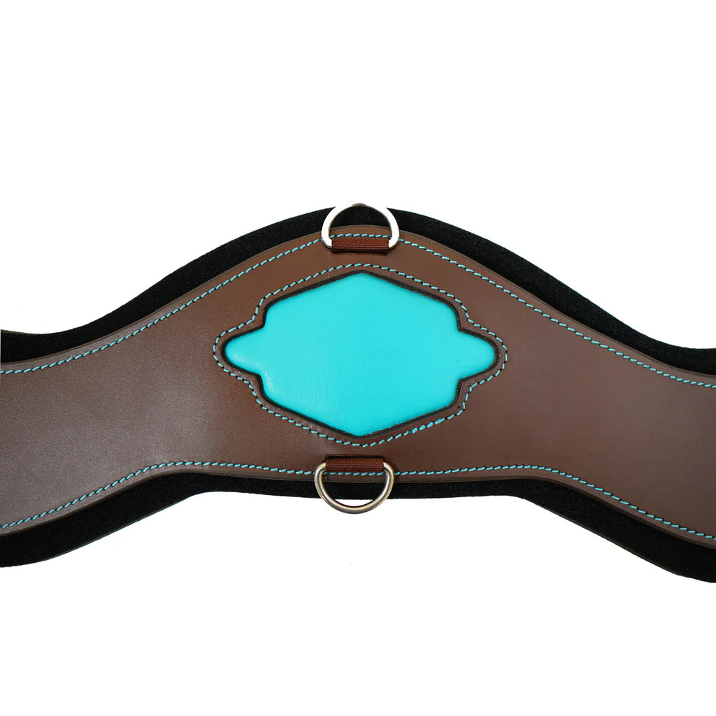 30" Shoulder Relief Cinch - Brown & Teal w / Neoprene liner Limited Edition